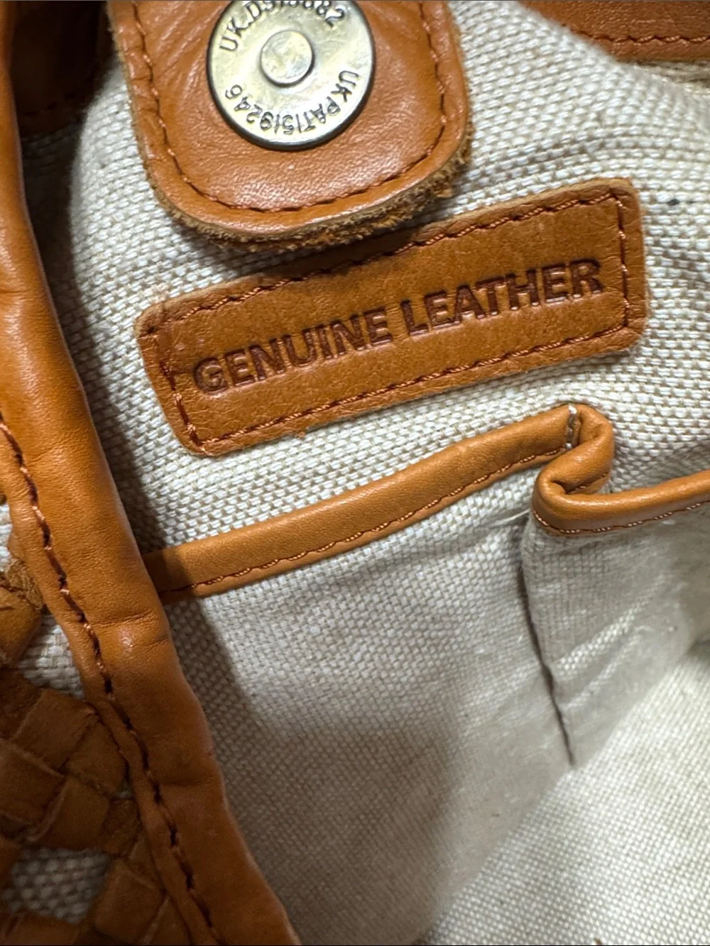 Woven Leather Hobo Bag in Tan by Maria Ponte